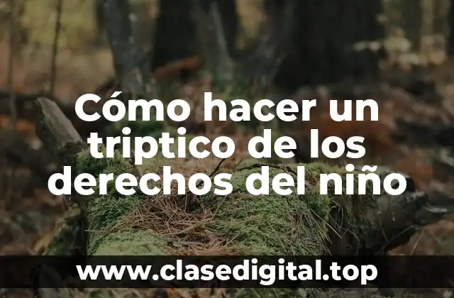 Cómo hacer un triptico de los derechos del niño