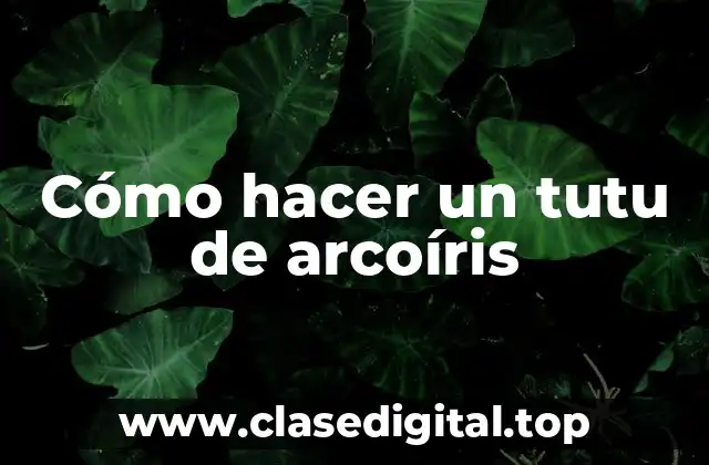 ¿Qué es un tutu de arcoíris?