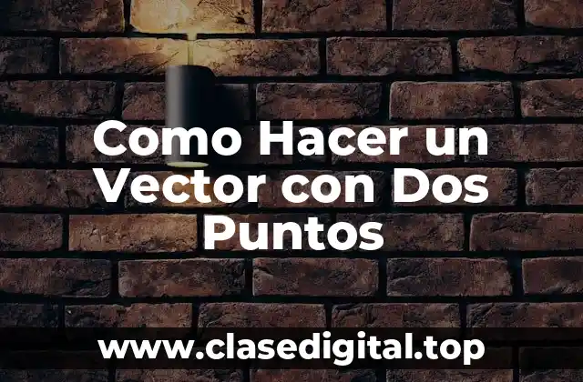 Como Hacer un Vector con Dos Puntos