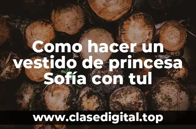 Como hacer un vestido de princesa Sofía con tul