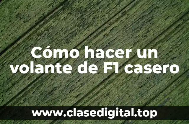 Cómo hacer un volante de F1 casero