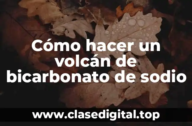 Cómo hacer un volcán de bicarbonato de sodio