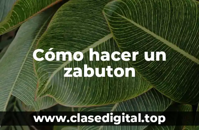 Cómo hacer un zabuton