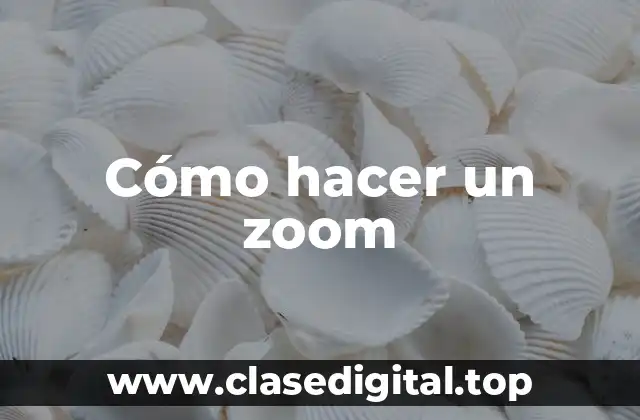 Cómo hacer un zoom