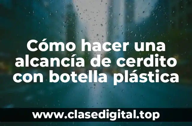 Cómo hacer una alcancía de cerdito con botella plástica