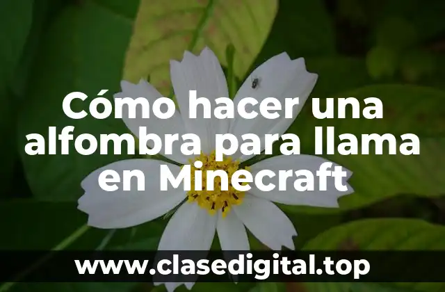 Cómo hacer una alfombra para llama en Minecraft
