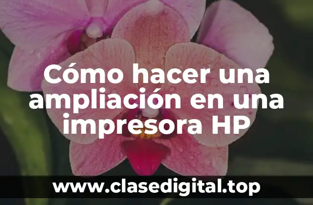 Cómo hacer una ampliación en una impresora HP