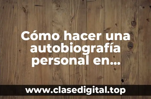 Cómo hacer una autobiografía personal en PowerPoint