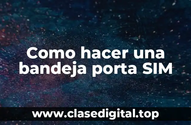 Como hacer una bandeja porta SIM