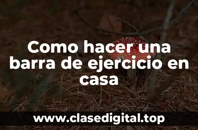 Como hacer una barra de ejercicio en casa