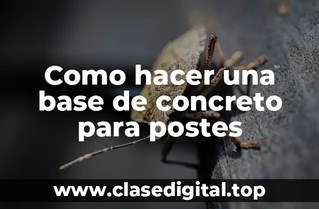 Como hacer una base de concreto para postes