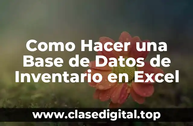 ¿Qué es una Base de Datos de Inventario en Excel?