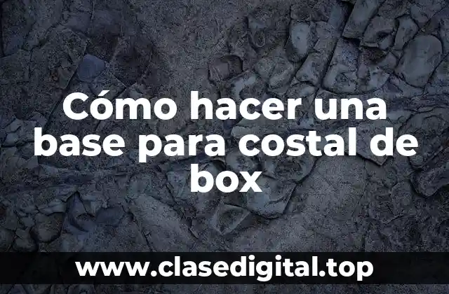 Cómo hacer una base para costal de box