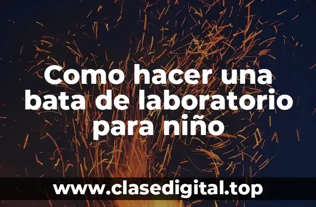 Como hacer una bata de laboratorio para niño