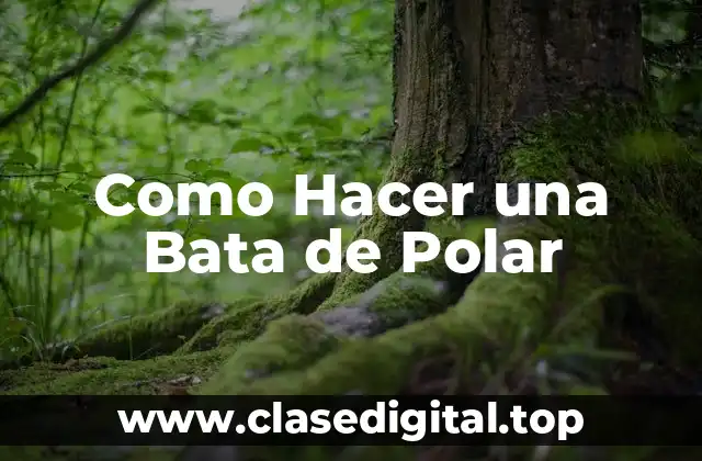 Como Hacer una Bata de Polar