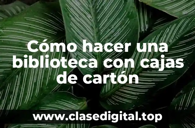 Cómo hacer una biblioteca con cajas de cartón