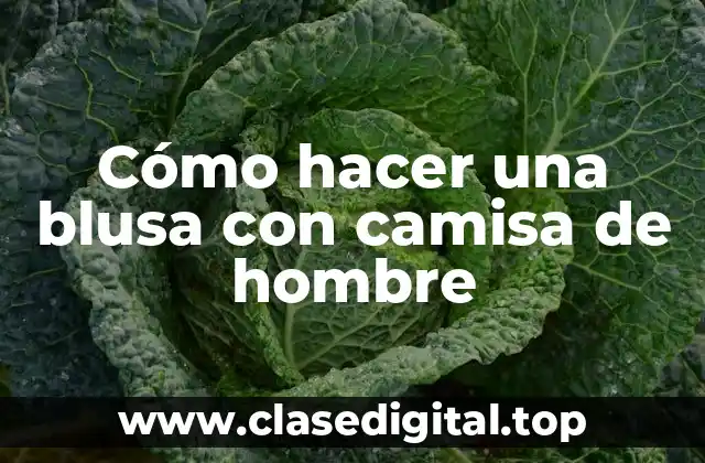 Cómo hacer una blusa con camisa de hombre