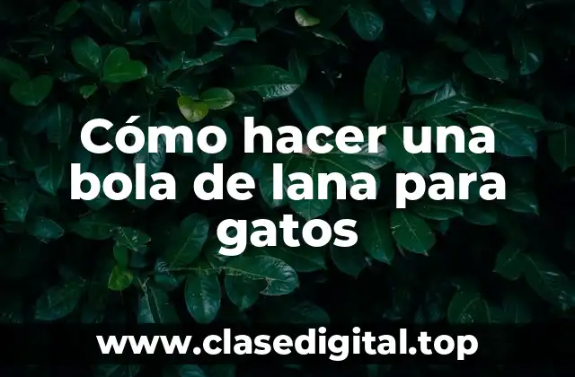 Cómo hacer una bola de lana para gatos