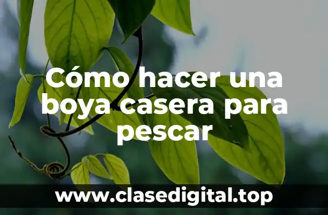 Cómo hacer una boya casera para pescar