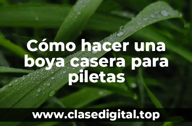 Cómo hacer una boya casera para piletas