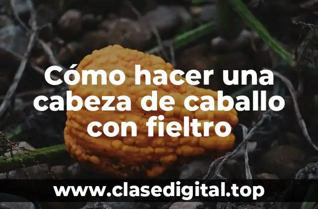 Cómo hacer una cabeza de caballo con fieltro