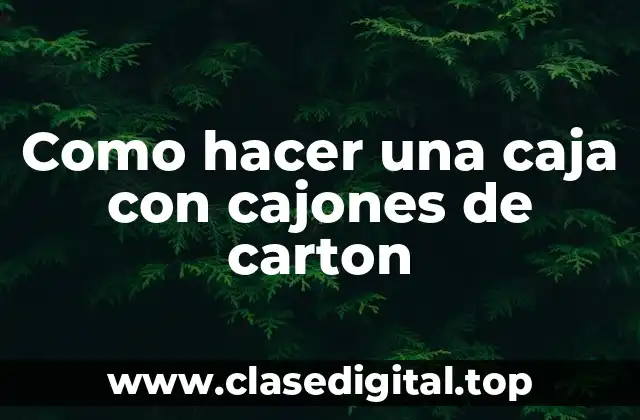 Como hacer una caja con cajones de carton