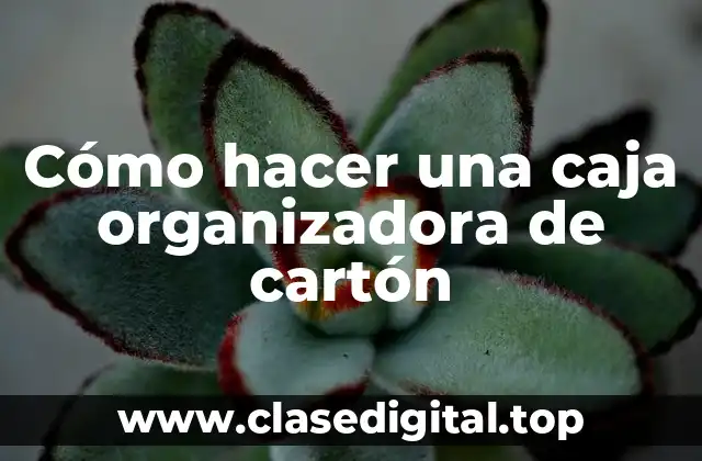 Cómo hacer una caja organizadora de cartón