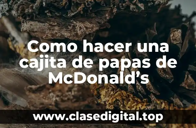 Como hacer una cajita de papas de McDonald’s