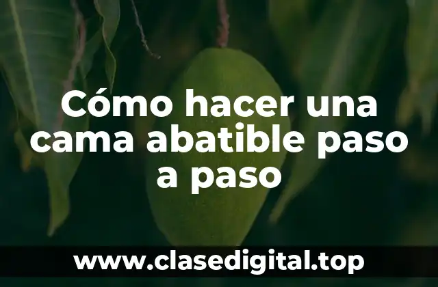 Cómo hacer una cama abatible paso a paso