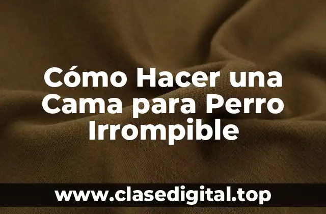 Características de una Cama para Perro Irrompible