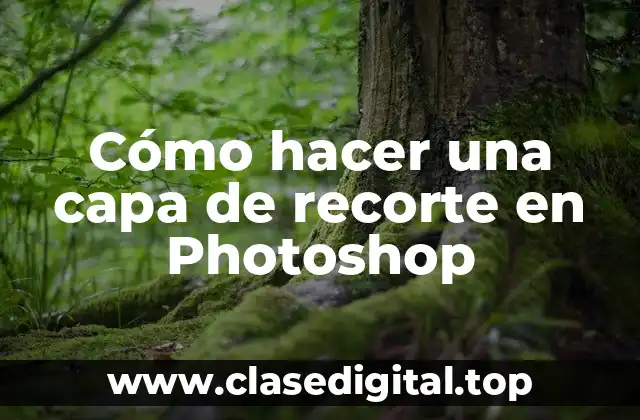¿Qué es una capa de recorte en Photoshop?