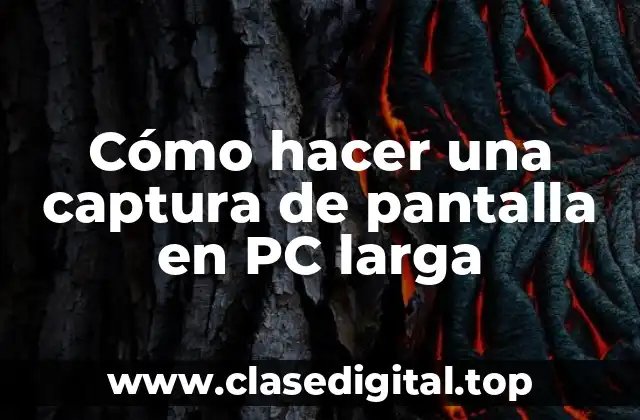 Captura de pantalla en PC larga