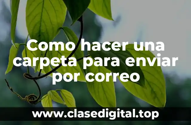 Como hacer una carpeta para enviar por correo