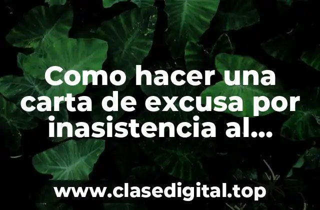 ¿Qué es una carta de excusa por inasistencia al colegio?