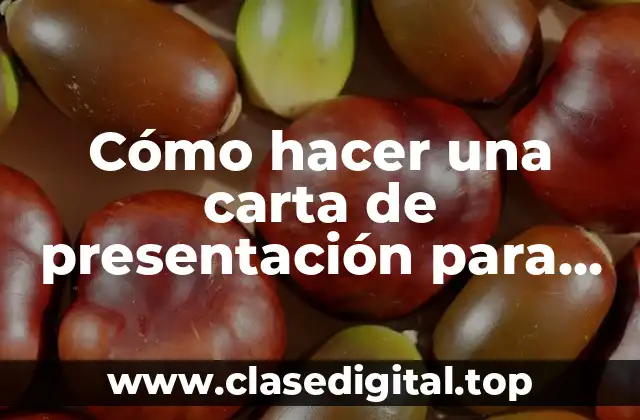 Cómo hacer una carta de presentación para un proyecto