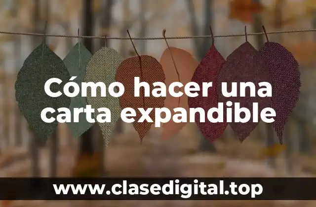 ¿Qué es una carta expandible?