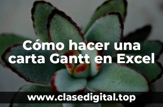 Cómo hacer una carta Gantt en Excel