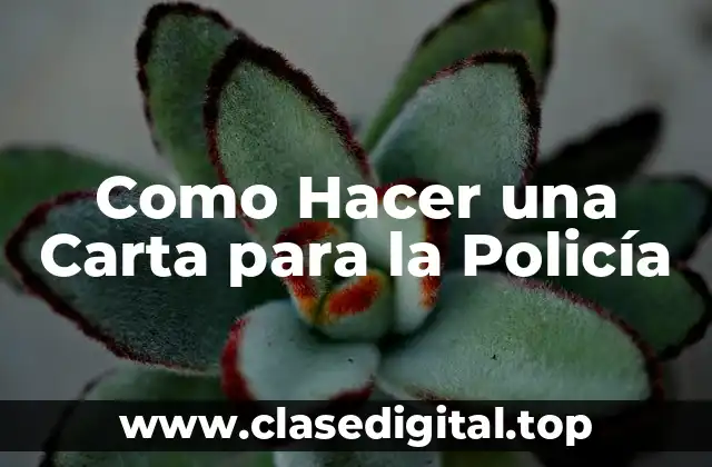 Como Hacer una Carta para la Policía