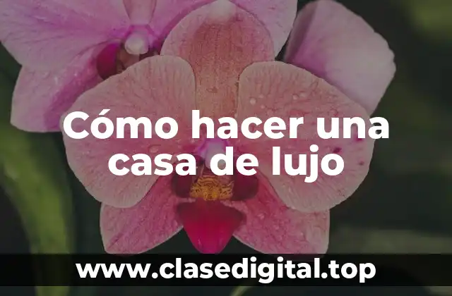 Cómo hacer una casa de lujo