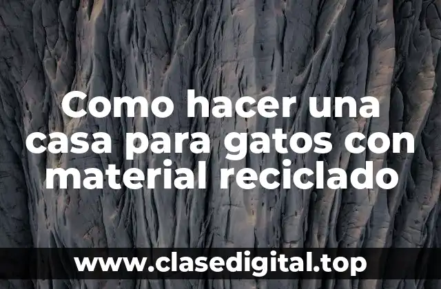 Como hacer una casa para gatos con material reciclado