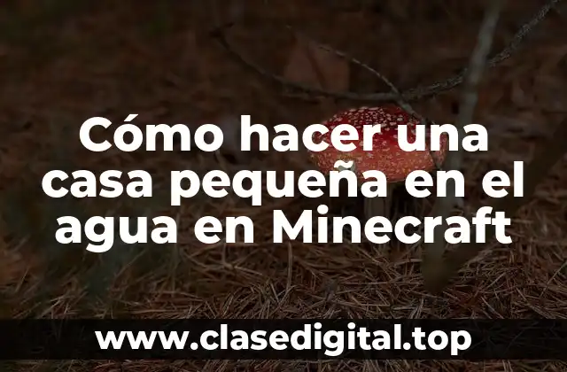 Cómo hacer una casa pequeña en el agua en Minecraft