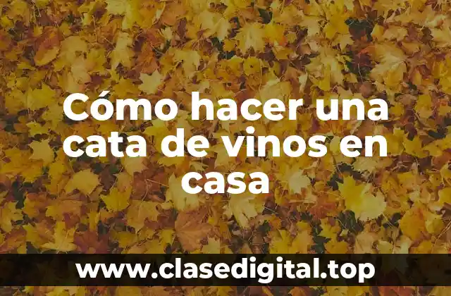 Cómo hacer una cata de vinos en casa