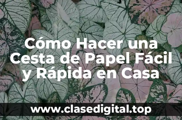 ¿Por qué hacer una cesta de papel es una excelente idea?