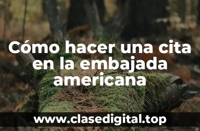 Cómo hacer una cita en la embajada americana