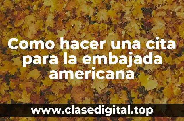 Como hacer una cita para la embajada americana