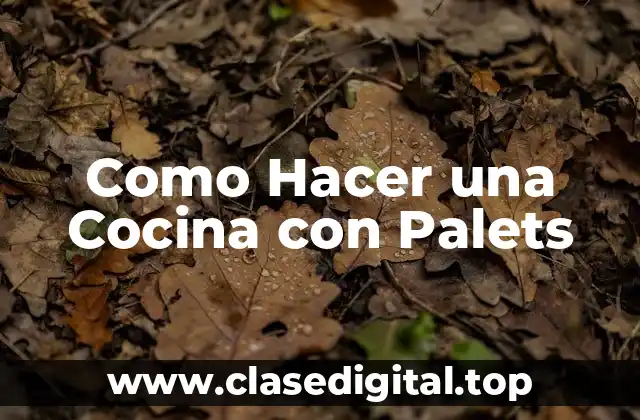 Como Hacer una Cocina con Palets