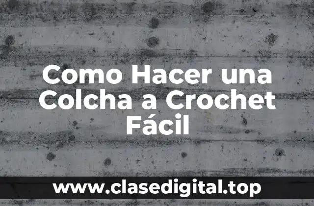 Como Hacer una Colcha a Crochet Fácil
