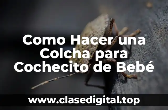 Como Hacer una Colcha para Cochecito de Bebé