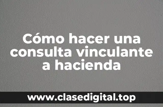 Cómo hacer una consulta vinculante a hacienda