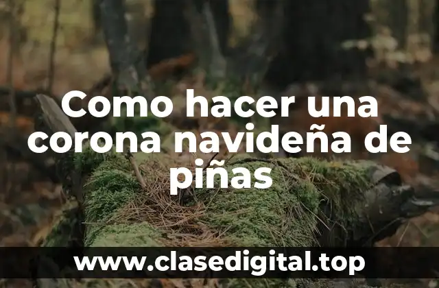 Como hacer una corona navideña de piñas